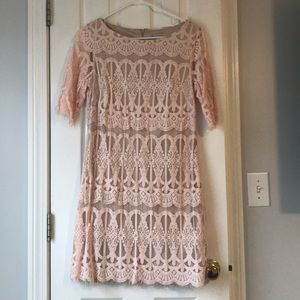 Blush lace dress